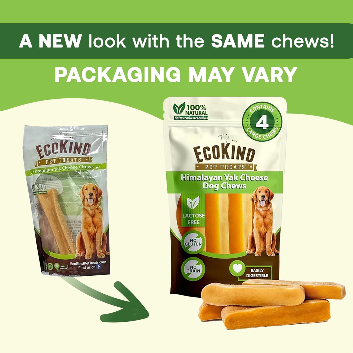 Gold Yak Chews for Medium Dogs (3 Medium Sized Chews)
