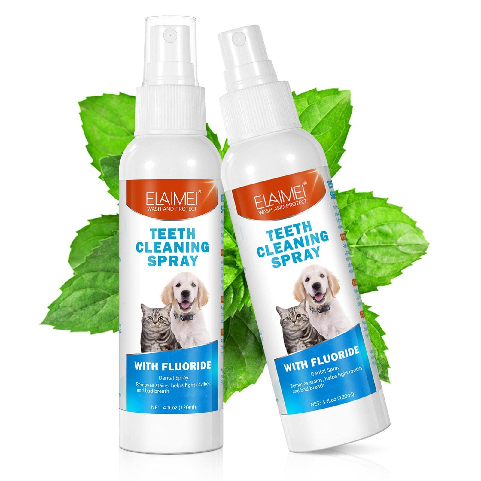NNEDSZ 2 Pcs Pet Oral Breath Freshener Spray | Eliminates Bad Breath | Dental Care for Dogs & Cats